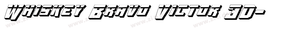 Whiskey Bravo Victor 3D字体转换